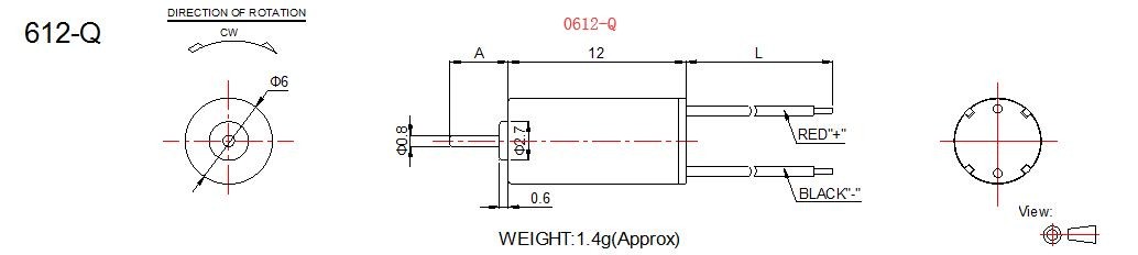 High Speed Coreless DC Motor 1.5v 23000 Rpm 12mm Length For Smart Robot