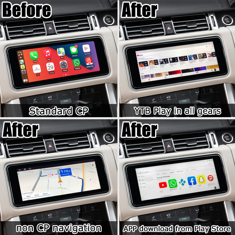 Land Rover Range Rover car android multimedia AI box Youtube waze Netflix play