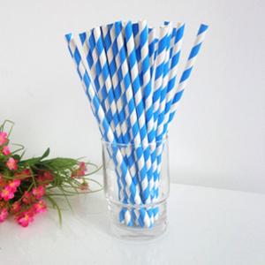 China Bright Blue Drinking paper straws Manufactory wholesale