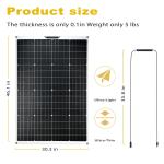 175W Waterproof Flexible Monocrystalline Solar Panel For Curved Flexible