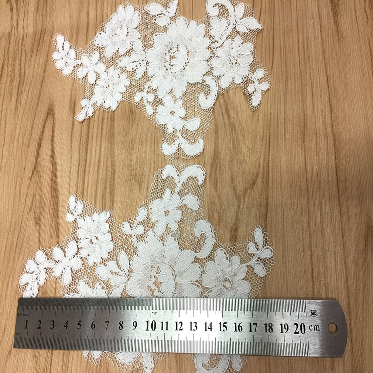 Jacquard Cord Eyelash Lace Border for Wedding Bridal Dress