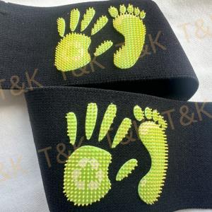 China Printed Logo Plain Black Elastic Band Heat Transfer Silicone Brush wholesale