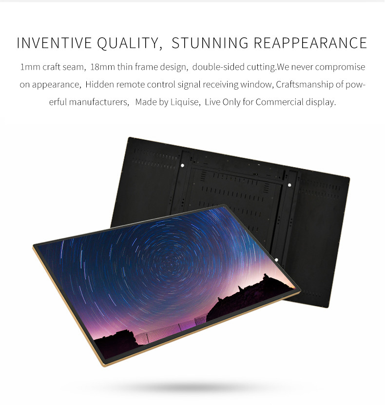 1920*1080 350cd/M2 Wall Mount Touch Screen For Milk Tea Shop