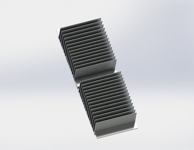 Sandblasting Extruded Aluminum LED Heatsink Profiles Square Shape ISO Standard