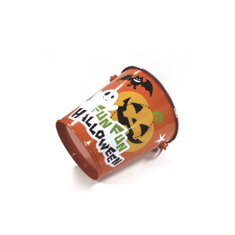 EVA Halloween Printed Tin Boxes Bucket Recyclable With Handle