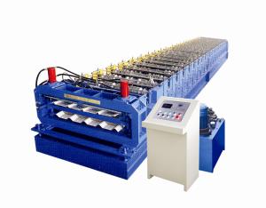 China 0.6mm Double Layer Roofing Sheet Roll Forming Machine wholesale