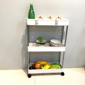 China Lightweight Storage Trolley On Wheels , Detachable Slim Kitchen Carts wholesale