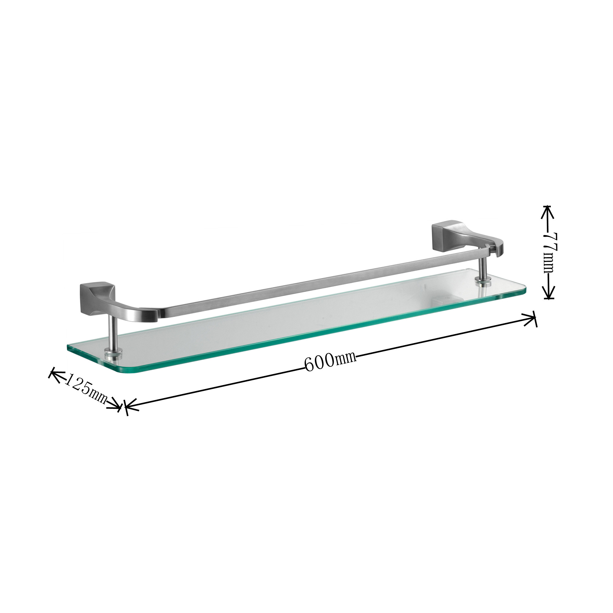 23.6Inch Hotel Bathroom Shelves Rack Wall Mounted Satin Sus304 Bracket