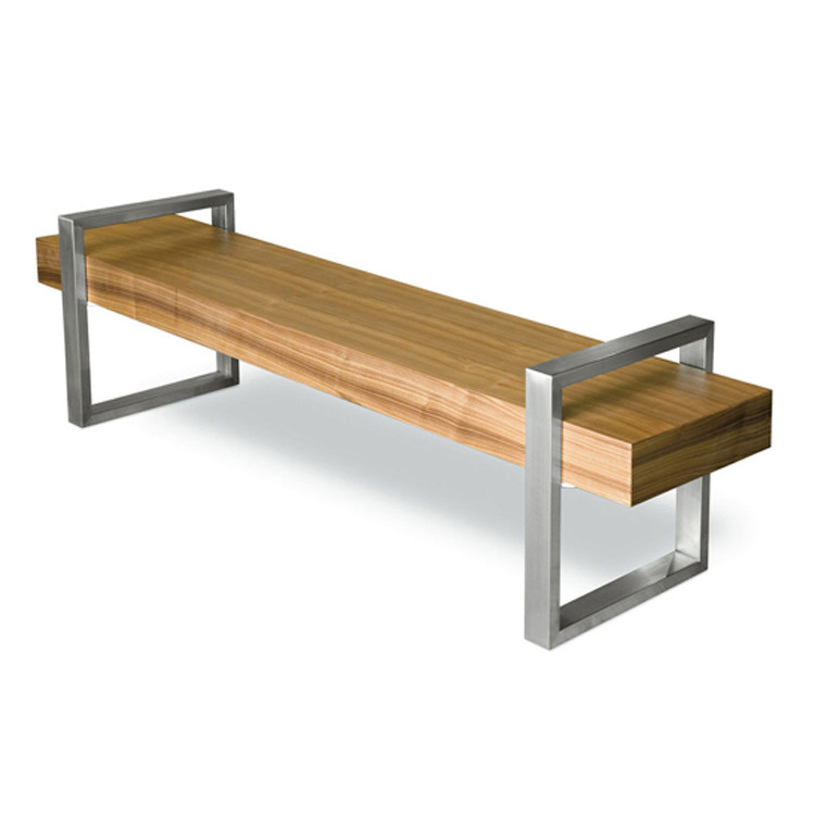 ISO9001 Certificate 400mm Width Cast Iron And Wood Park Bench