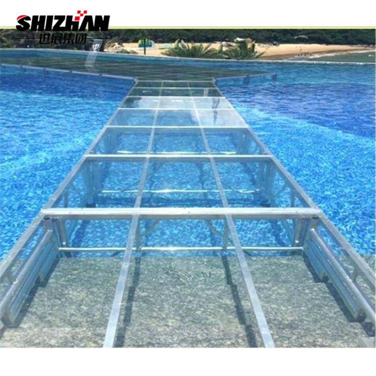 Outdoor Event Glass Stage Mobile Aluminum Assemble Portable Acrylic Stage Platform