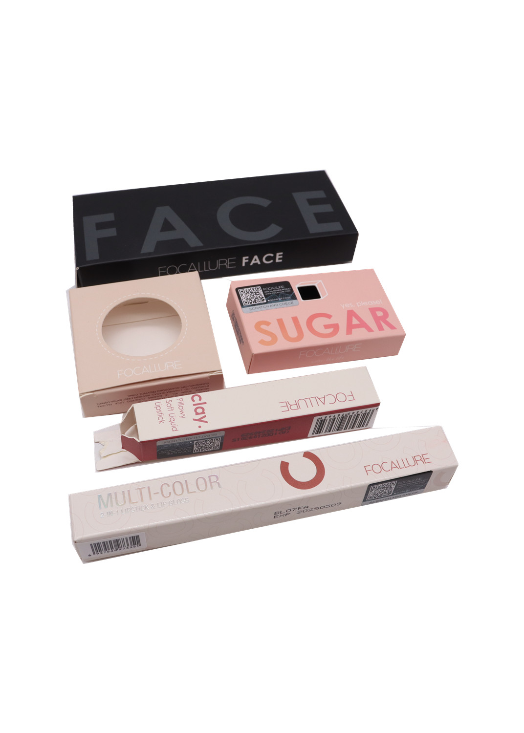 CMYK Printing White Cardboard Cosmetic Boxes 300GSM For Lipgloss