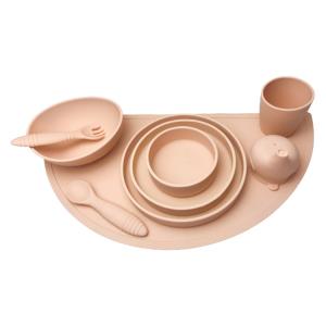 China Baby Plain Suction Bowl And Plate Set Silicone Food Grade With Spoon wholesale