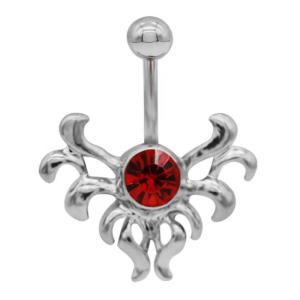 China Red Crystals 316 Surgical Steel Body Piercings Jewellery Hypoallergenic wholesale