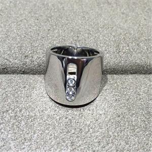 China Luxury jewelry Mk Three drill sliding ring material 18k white gold yellow gold rose gold diamond ring wholesale