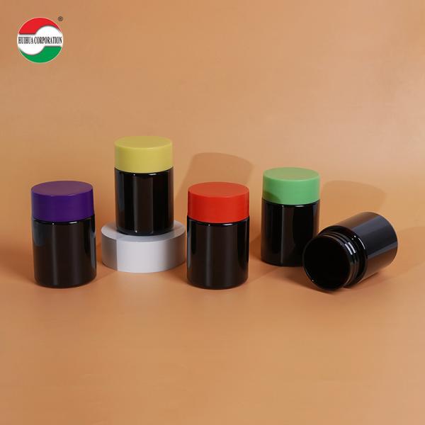 Food Grade PET Plastic Bottle Plastic Jar For Pet Nutrition Vitamins With Screw Cap