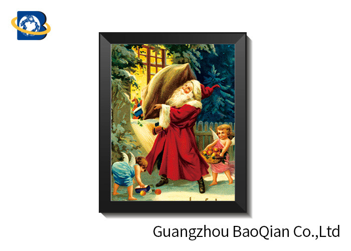 Christma Holiday Theme PET 3D Lenticular Pictures For Indoor Decoration