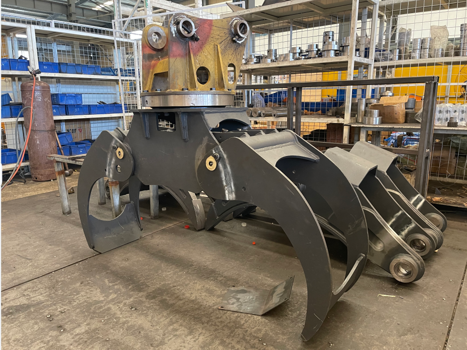 Hydraulic 360 Rotating Log Grapple For Excavator Q355B Material