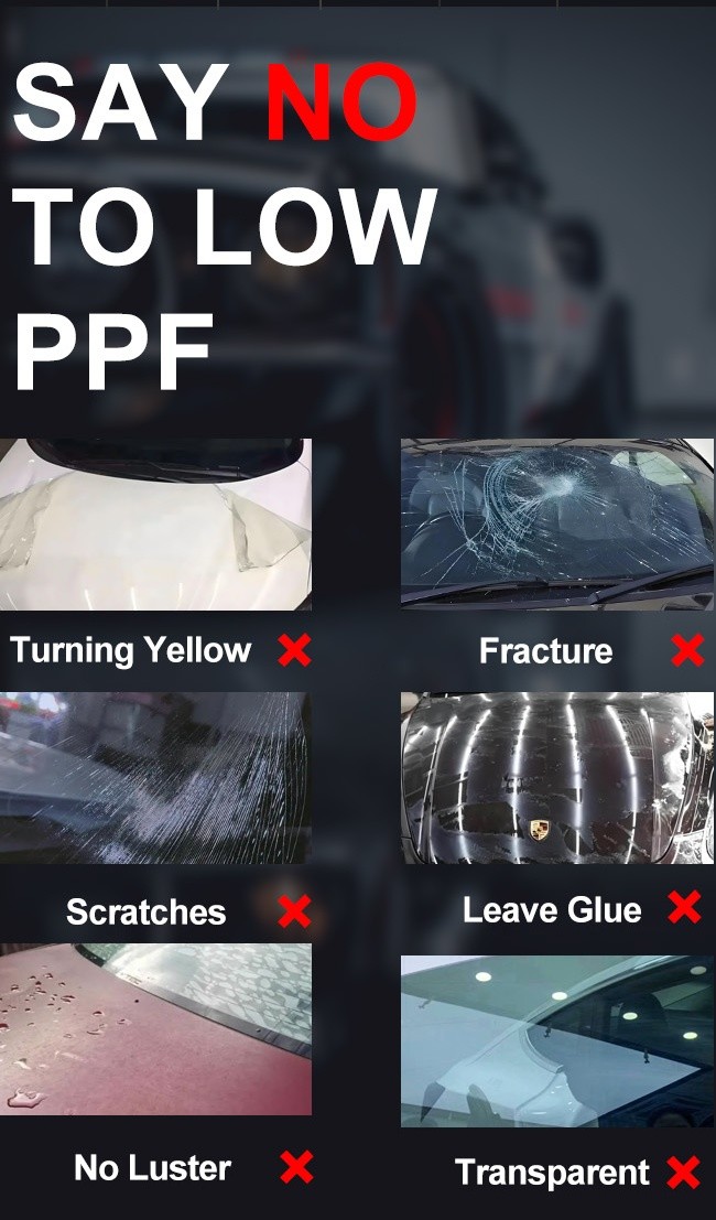 Clear TPU Vehicle PPF Self Healing Installation Friendly 6.5 Mil Car Paint Protection Film