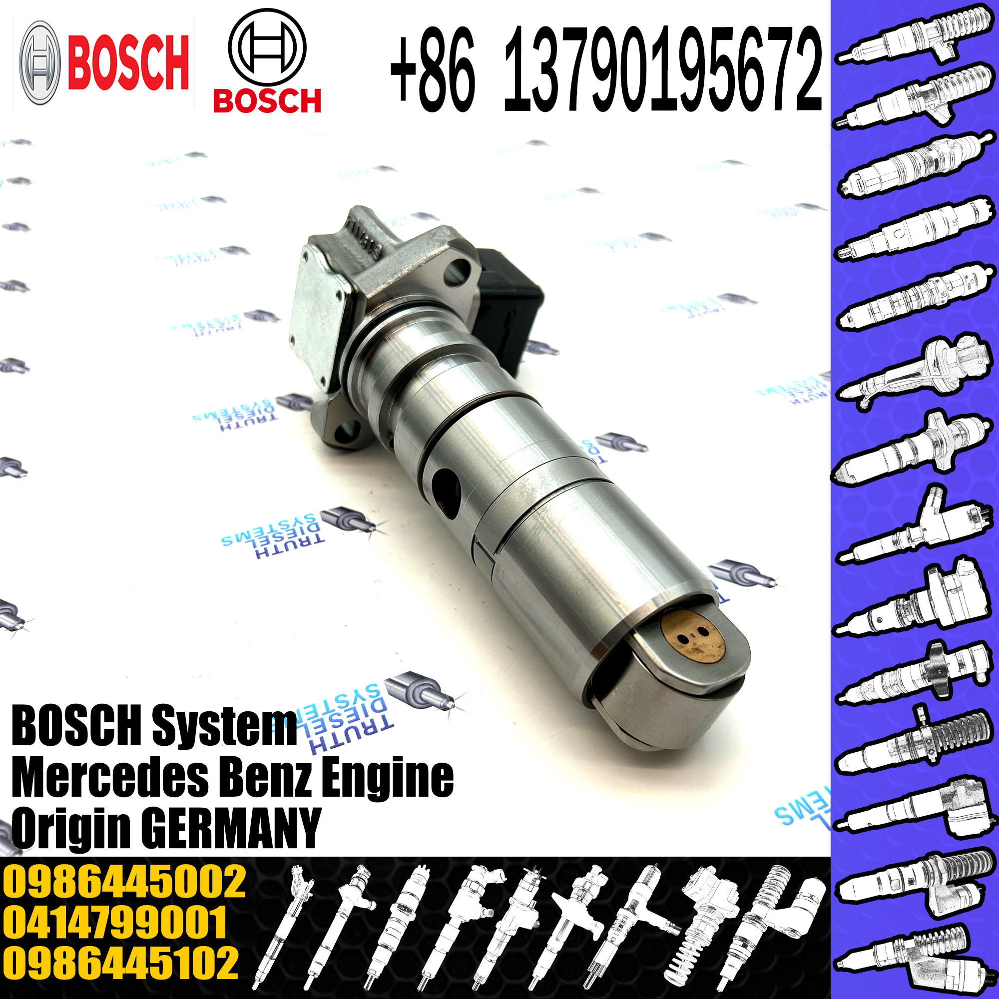 Common Rail Diesel engine parts Fuel Injection Unit Pump 0986445002