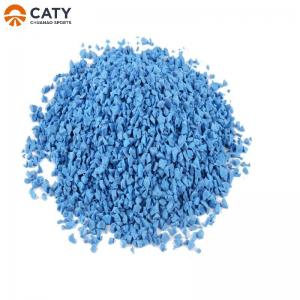 China Elastic EPDM Color Granules , Blue Rubber Pellets For Playground on sale