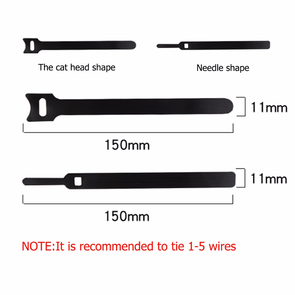 Multicolor Reusable Cable Management Ties 150mm Electrical Cable Accessories Straps