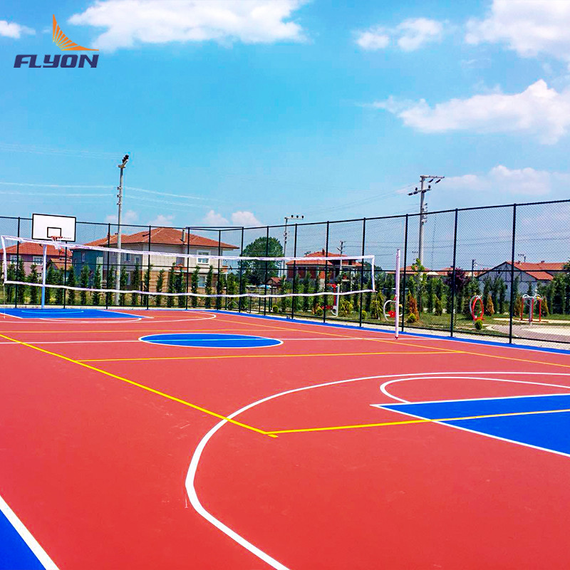 Smooth Or Textured ITF Standard Polyurethane Resin PU Sports Flooring