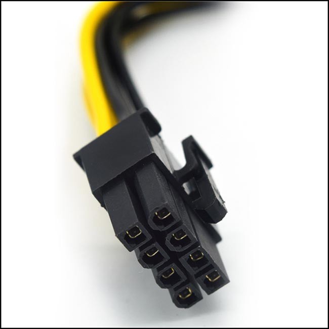 OEM ODM 20cm PC Power Supply Extension Cable 8PIN To Double Large 4PIN Connection