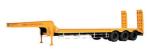Hydraulic Flat Bed Semi Trailer , Low Bed Truck Trailer For Machine Transport