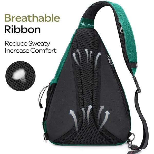 OutdoorMaster Sling Bag, Hiking Daypack, Crossbody Shoulder Chest Urban Outdoor Travel Backpack for Women & Men