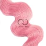 Pink Body Wave Remy Human Hair Bundles Sew In Weave Bundles Brazilian Bundle