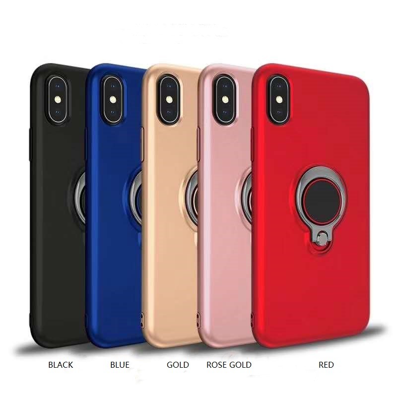 Paited Color Ring Magnetic Car Mount Holder Soft TPU Case Back Cover For Xiaomi Redmi NOTE6 Pro Redmi6/Redmi6A MI8SE S2