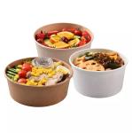 Take Away Soup PLA Kraft Paper Salad Bowl Logo Printed Disposable Paper Salad