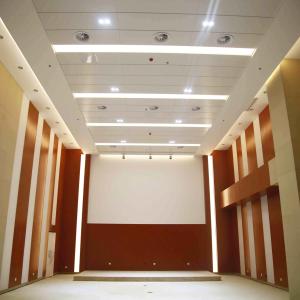 China Anti Corrosion Fiberglass Ceiling Tiles 600x600mm White Beveled Edge wholesale