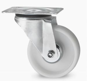 China 5 Inch White Nylon Trolley Wheels Nylon Castors Swivel Wheels 200kgs wholesale