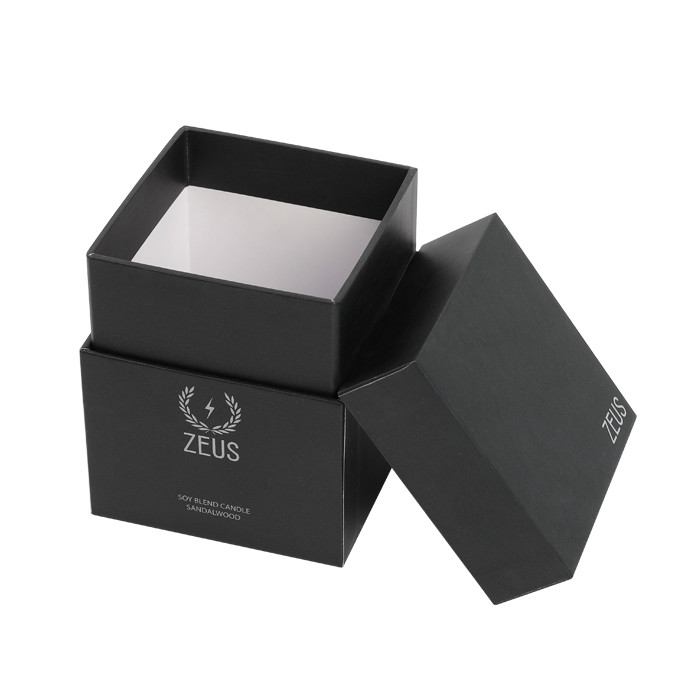 Matte Black Cosmetic Cream Box Skincare Cream Jar Packaging With Lid