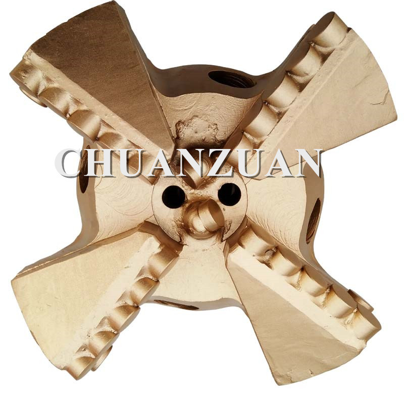 High Drill Ability PDC Drag Bit / 4 Wings Golden Chevron Type PDC Drag Bit