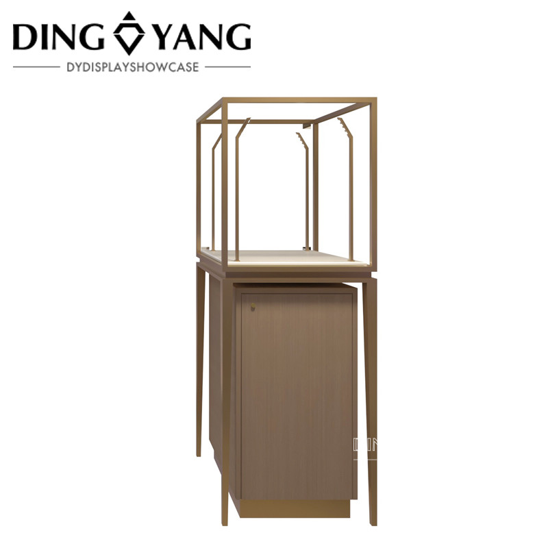 Modern Upscale Locking Glass Jewellery Display Cabinets No Installation With Lighting