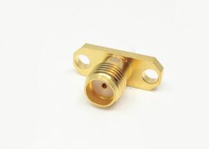 China Jack Female 2 Holes Flange Mount RoHS SMA RF Connector wholesale