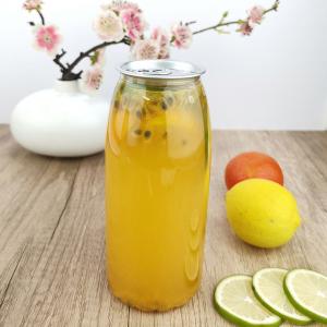 China 650ml Clear Plastic Beverage Cans With Snap Lids Milk Beverages wholesale