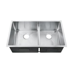 China 32* 18 Inch Low Divide Sink Commercial Grade Brushed Finish For Farmhouse wholesale