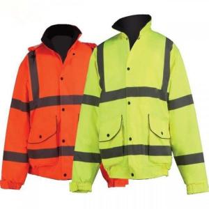 China Breathable High Visibility Reflective Jacket Fleece Lined Collar Qulited Lining wholesale