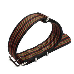 China 26mm Stripe Nylon Strap Watch Bands Colorful Polished Buckle wholesale
