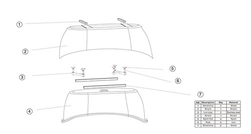 Curved Half Egg Shaped Freestanding Bath Tubs , 1700X800 Bathroom Freestanding Tubs