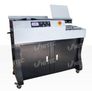 China 60mm Automatic Perfect Blue Book Binding Machine 300 Books / Hour V60A4/V60A3 wholesale
