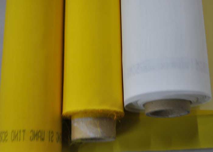 White 100% Monofilament 140T - 34 Polyester Screen Printing Mesh For Screen Printing