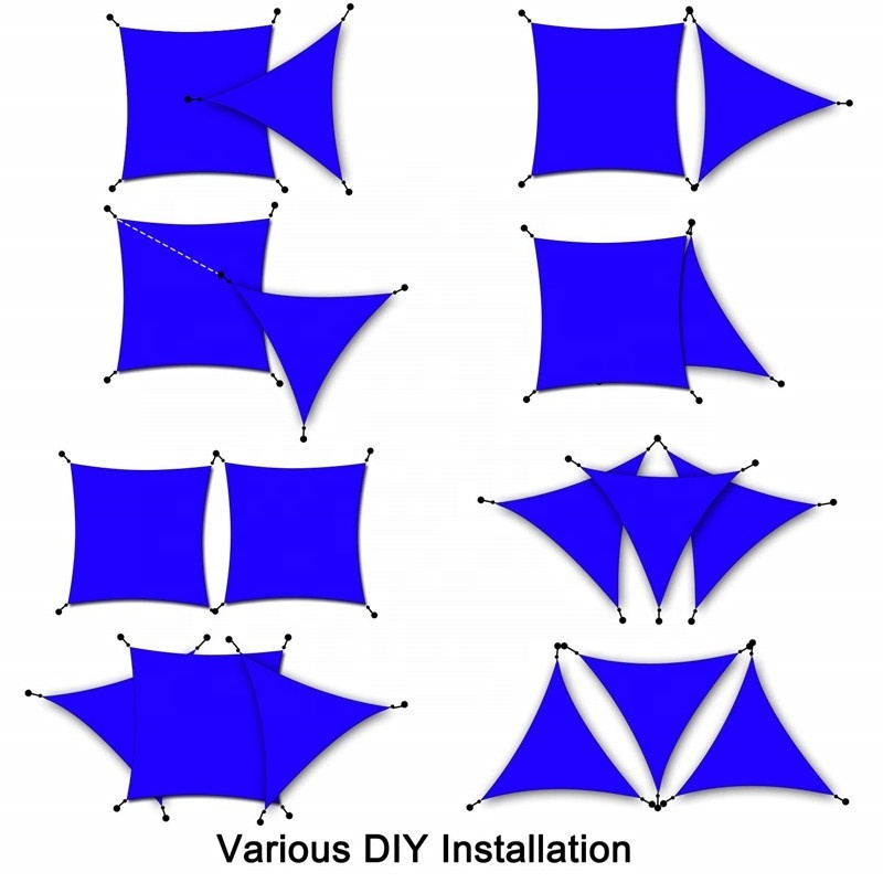Waterproof Square Sun Shade Sail For Swimming Pool