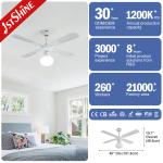 CCC ROHS White Metal Blade Ceiling Fan 45 Inch Classic 3 Speed Choice