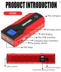 12V Portable Car Battery Jump Starter Auto Power Supply Bank 10000mAh Battery