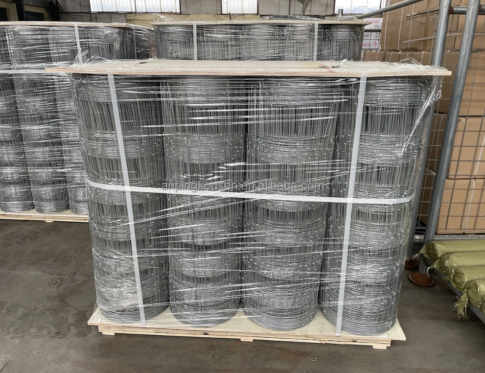 Galvanized 5-8 ft Fixed Knot Deer Cattle Fence for Farm Field Protection Square Design