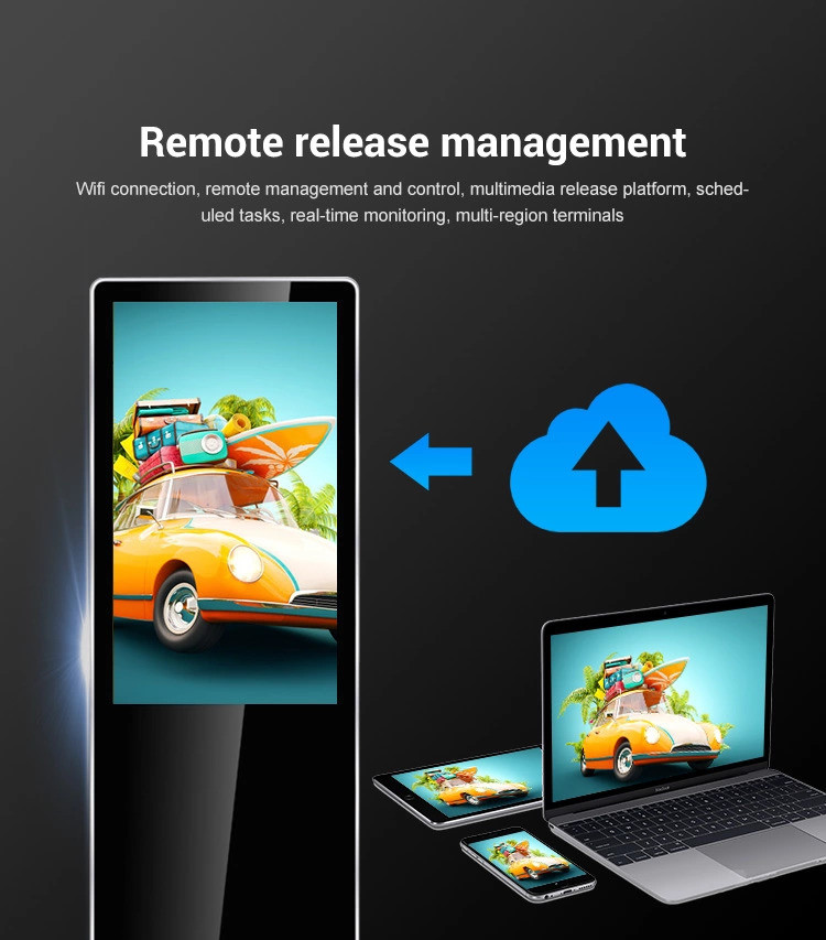 Touch Screen Floor Standing LCD Advertising Player Interactive Digital Signage